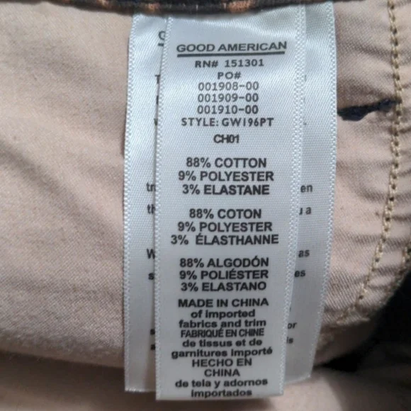 Good American Good Waist Leopard Print Jeans Sz 14/32 Cheetah Animal Print - Picture 4 of 5